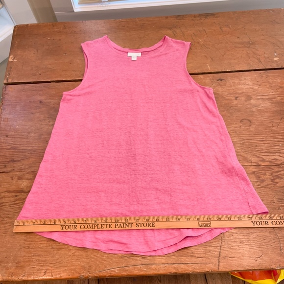 J. Jill pink sleeveless 100% linen top - Picture 8 of 9